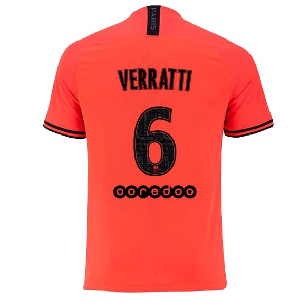 Camiseta Paris Saint Germain NO.6 Verratti 2ª Kit 2019 2020 Naranja